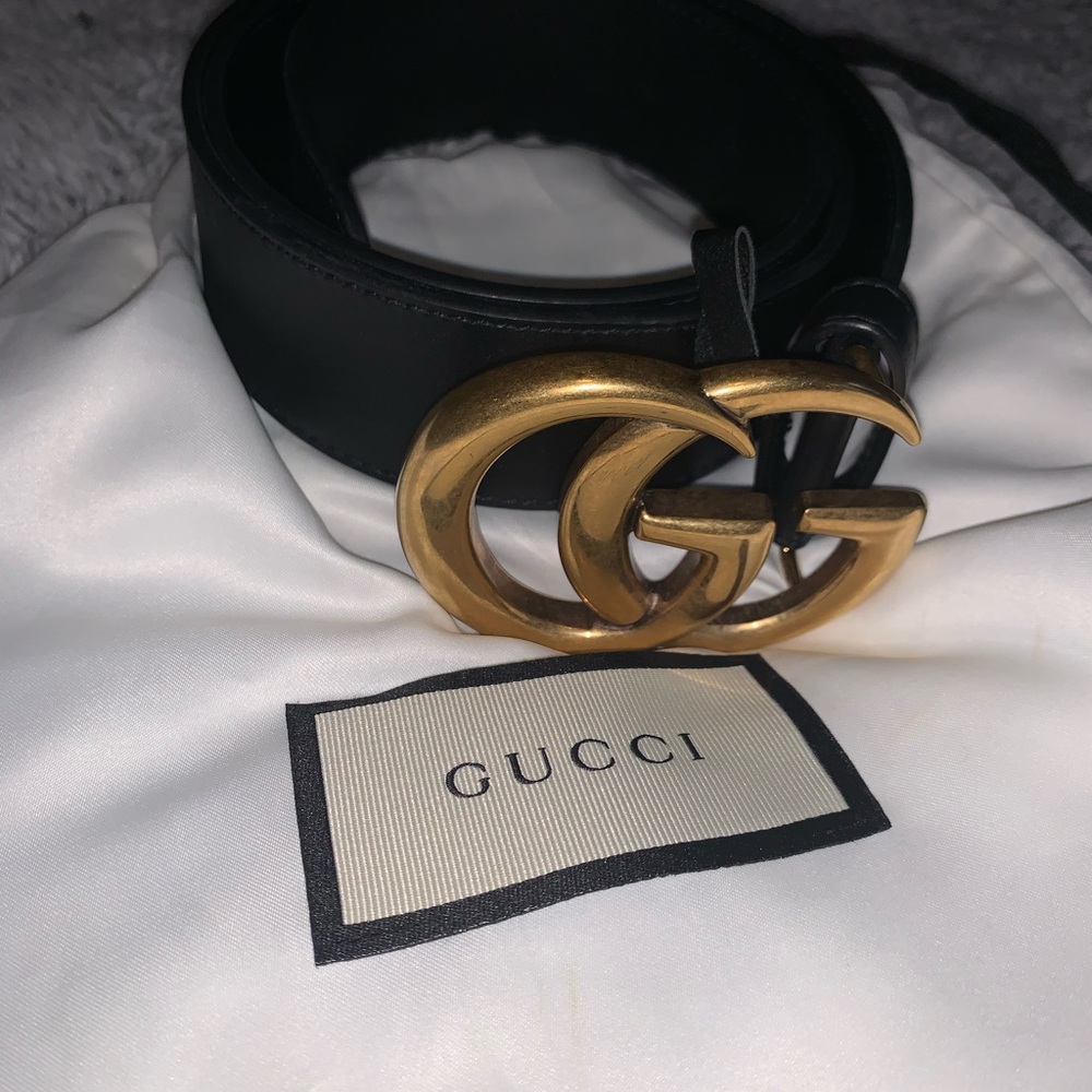 Gucci Leather Belt Double G